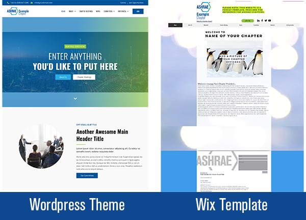 Wordpress Theme and Wix Template