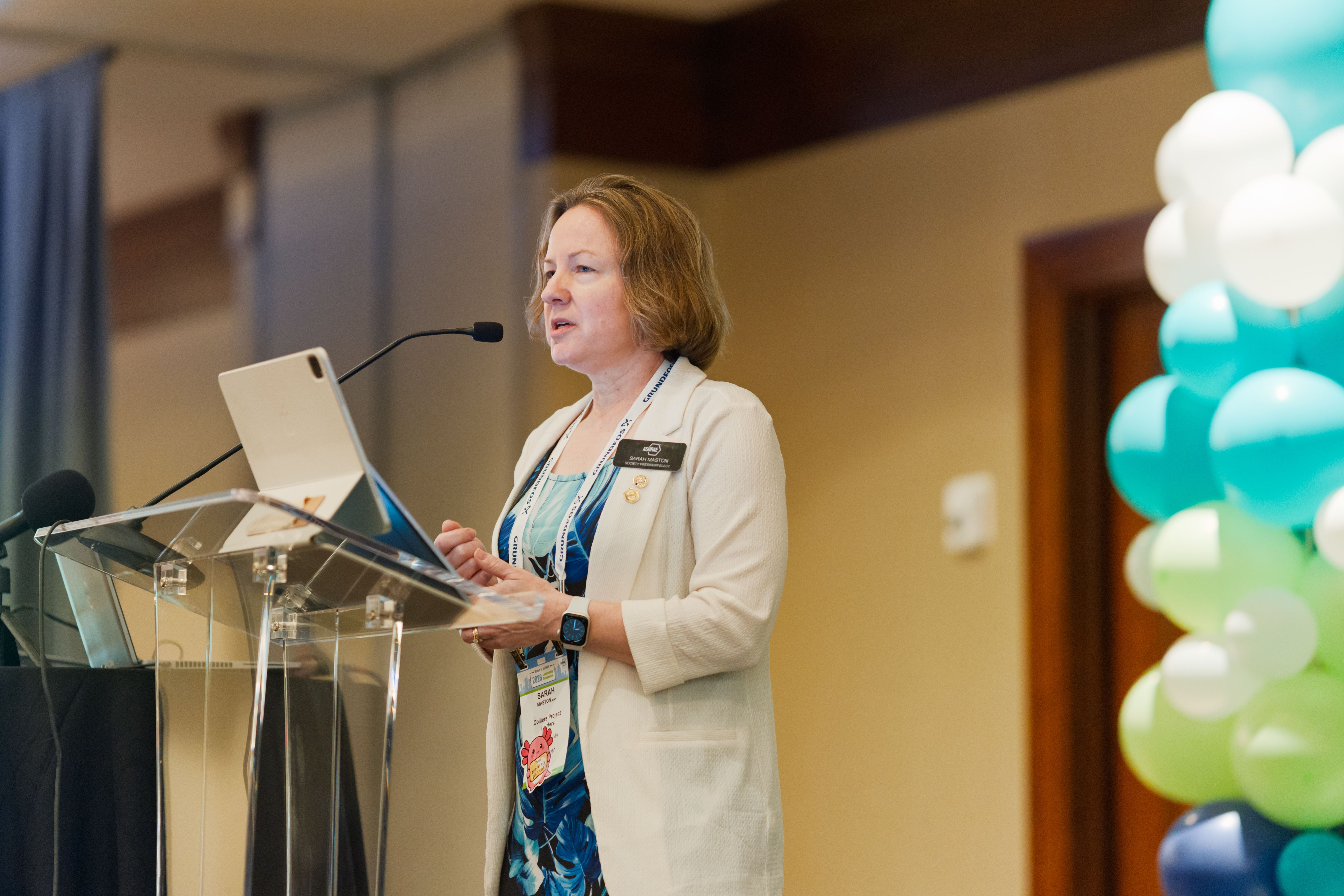 Sarah Maston, P.E., Member ASHRAE, Society President Elect